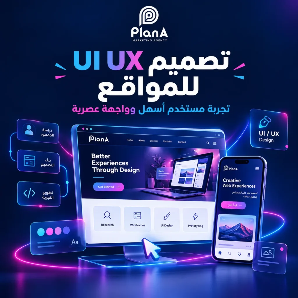 تصميم UI UX للمواقع: دليل تصميم واجهات وتجربة مستخدم احترافية تصميم UI UX للمواقع